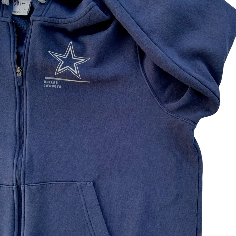 Dallas Cowboys Nike Navy Blue Full Zip Hoodie Sweatshirt - Men's X-Large - Picture 4 of 6